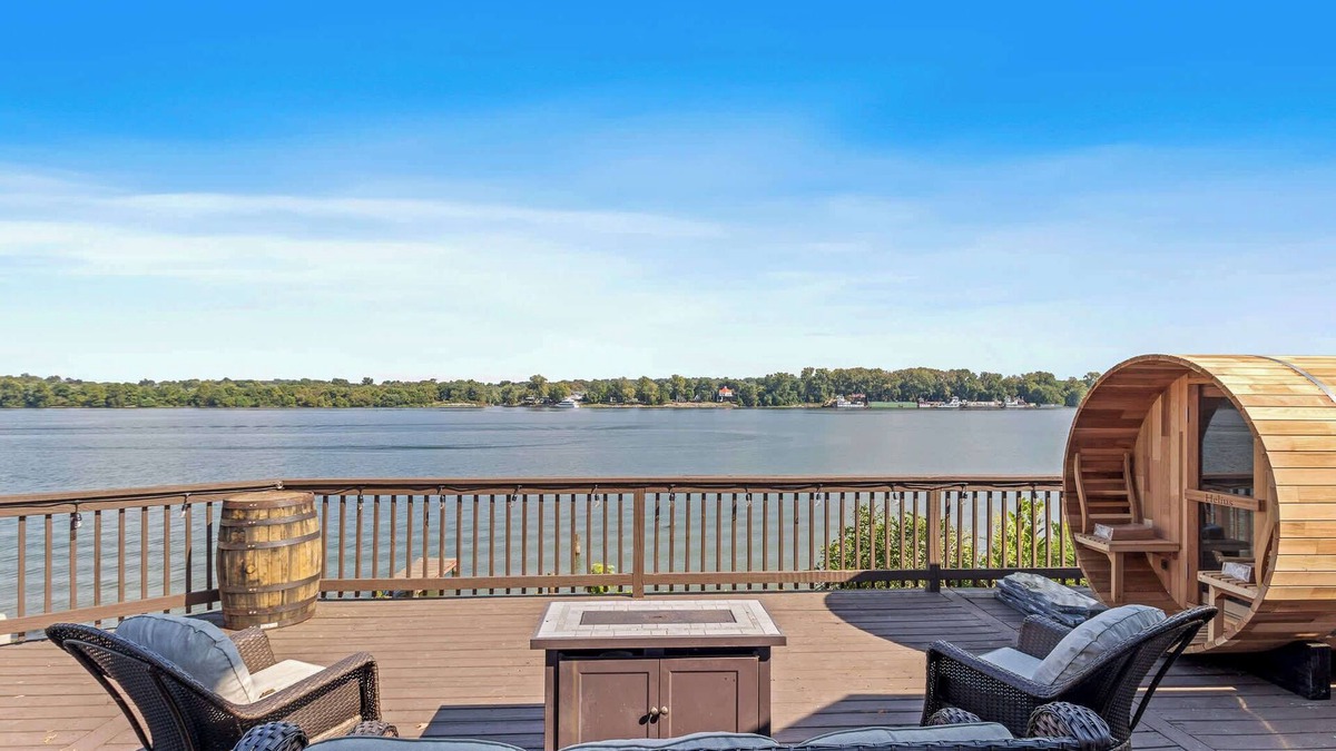 Utica House | Renovated River Home! Hot Tub, Sauna & Game Room