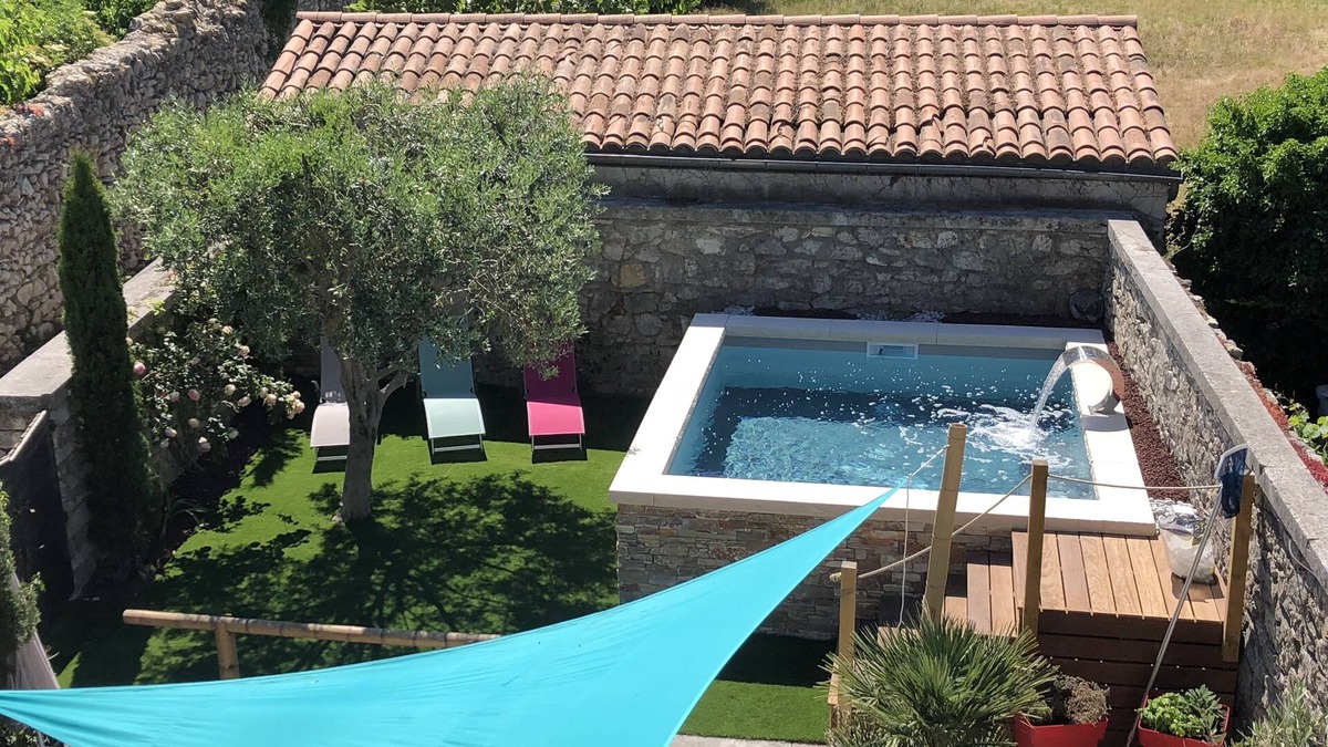 Saint-Remeze House | Renovated stone house in the center of the village, A/C and swimming pool