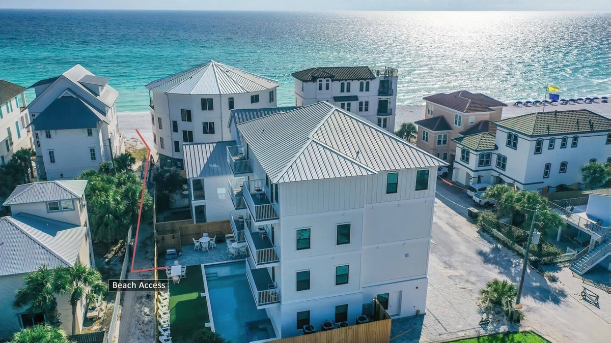 Miramar Beach House | Resort-Style Home! 18 Bedrooms! All Bathrooms En-Suite! Private Pool! Steps to the Gulf! Elevator!