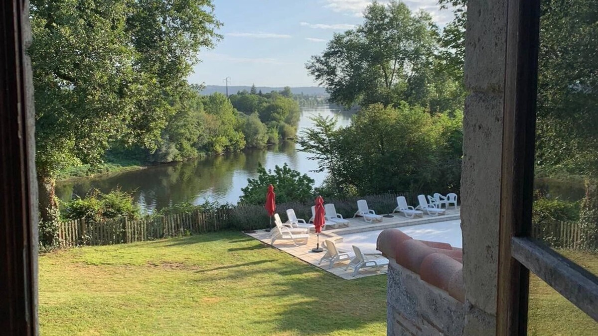 Pessac-sur-Dordogne House | Restored Farmhouse with stunning river views, private pool and games room