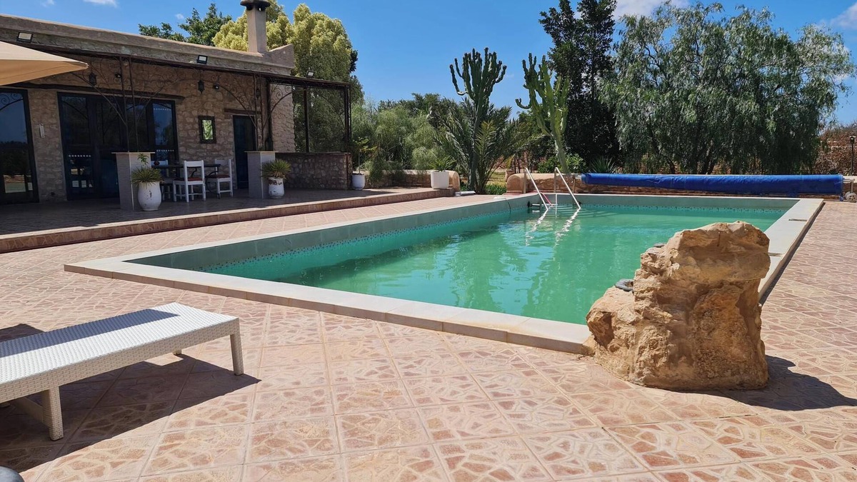 Sidi Kaouki Villa | Riad Ahlam villa with swimming pool surrounded by argan trees