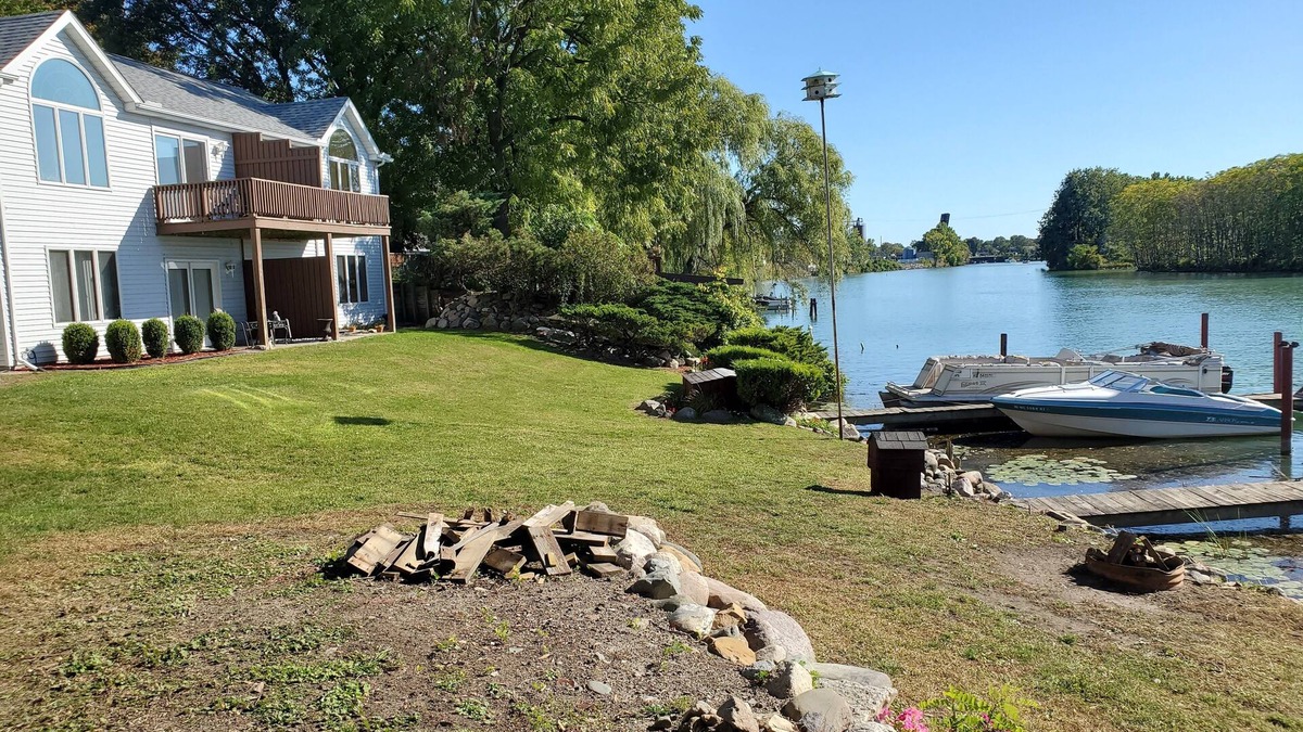 Port Huron Condo | River Front, Two story duplex with boat dock