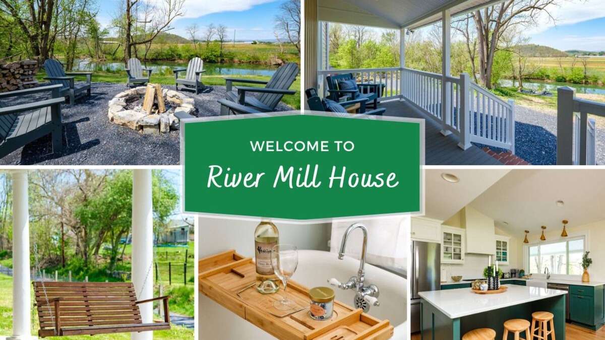 Bridgewater House | River Mill House -Riverside Historical Home in the beautiful Shenandoah Valley