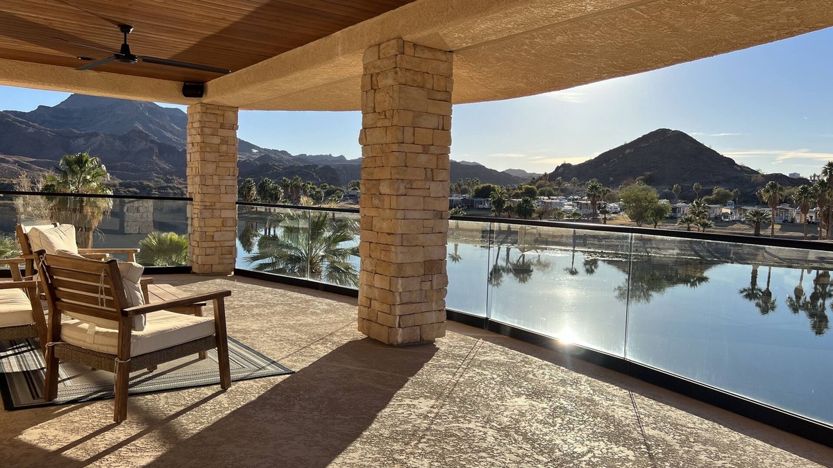 Parker Strip House | Riverfront with private dock, river views from every room & arcade games!