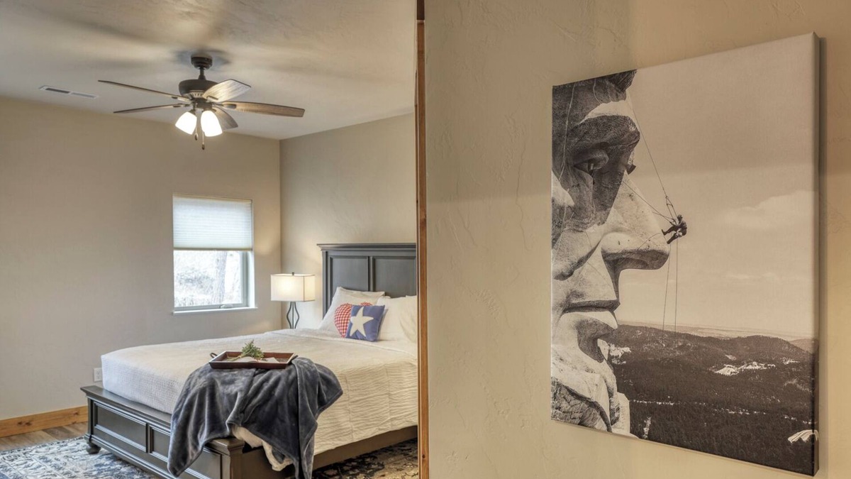 Rockerville Condo | Rockerville Gold Town Lodging #1- This one-bedroom condo is your perfect home base for adventure and relaxation. Just minutes from Mount Rushmore, Crazy Horse Memorial, Custer State Park, Sturgis, and the Badlands.