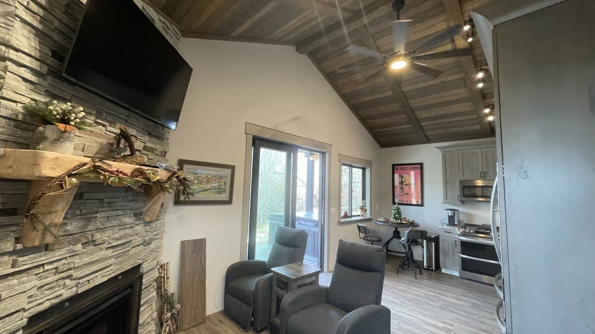 Anaconda Cottage | Romantic River Front Cottage at Old Works Golf Course! Hot Tub and Sauna!