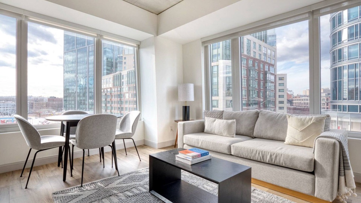 West Fens Apartment | Roomy Fenway 2BR w/W/D, Roof & Gym, nr Fenway Park, by Blueground