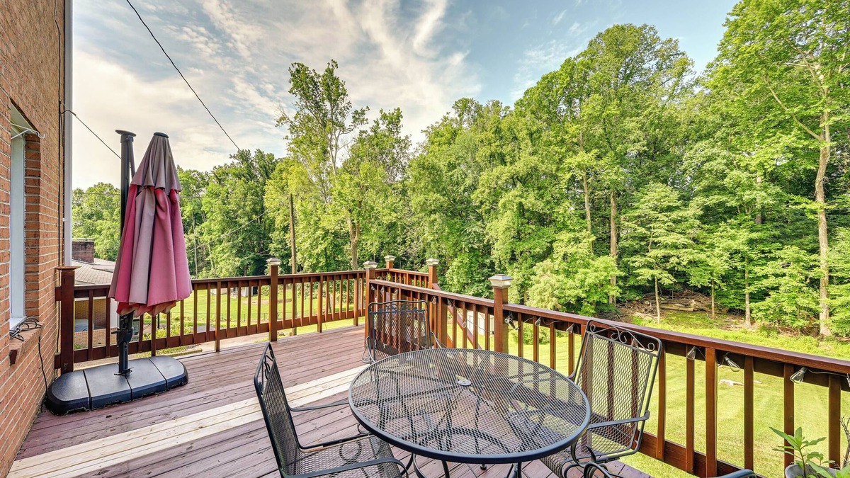 Martinsville House | Roomy Martinsville Vacation Rental w/Private Deck