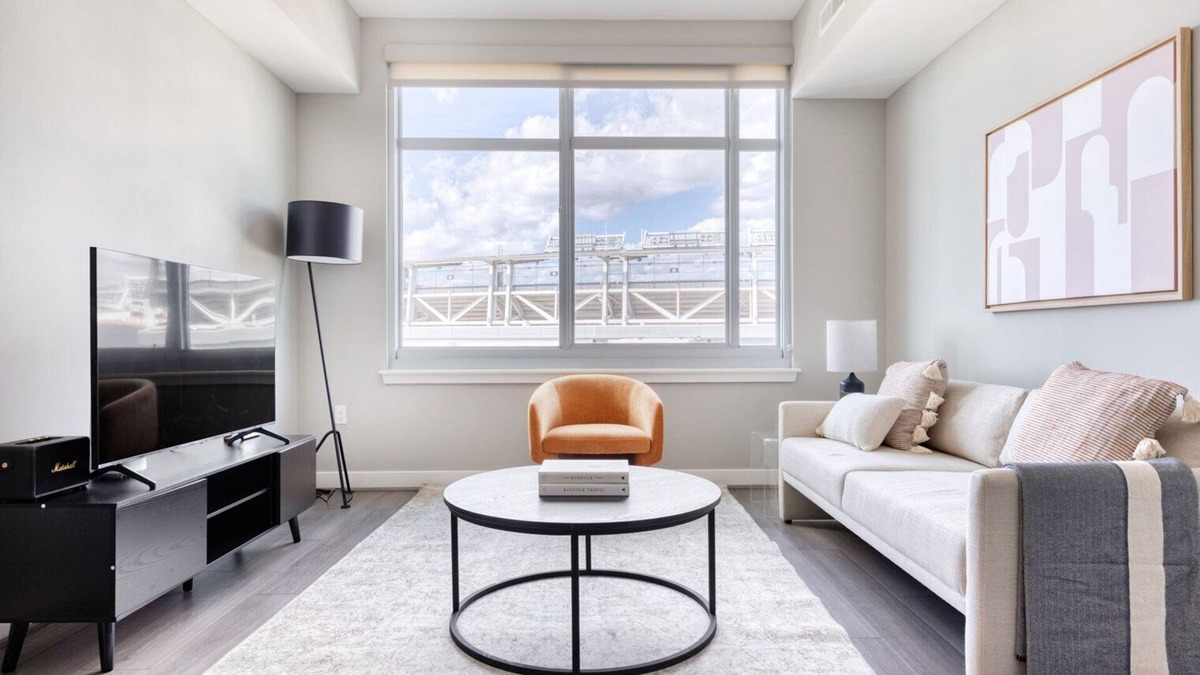 Buzzard Point Apartment | Roomy Navy Yard 1BR w/W/D, Roof BBQ & Gym, near Nats Park by Blueground