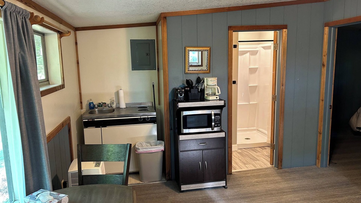 Sand Creek Cabin | Rustic cabins in secluded campground with lake access and woods to wander in.