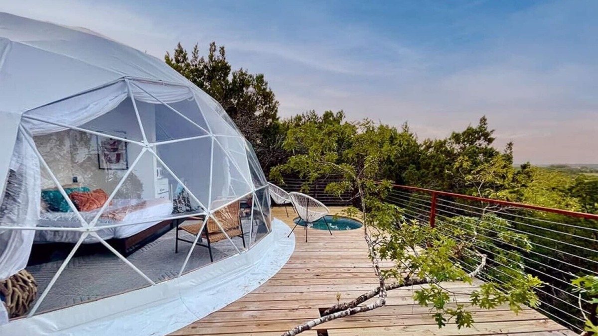 Oatmeal House | Sabi : Luxury Glamping in Treetop Dome + Dip Pool