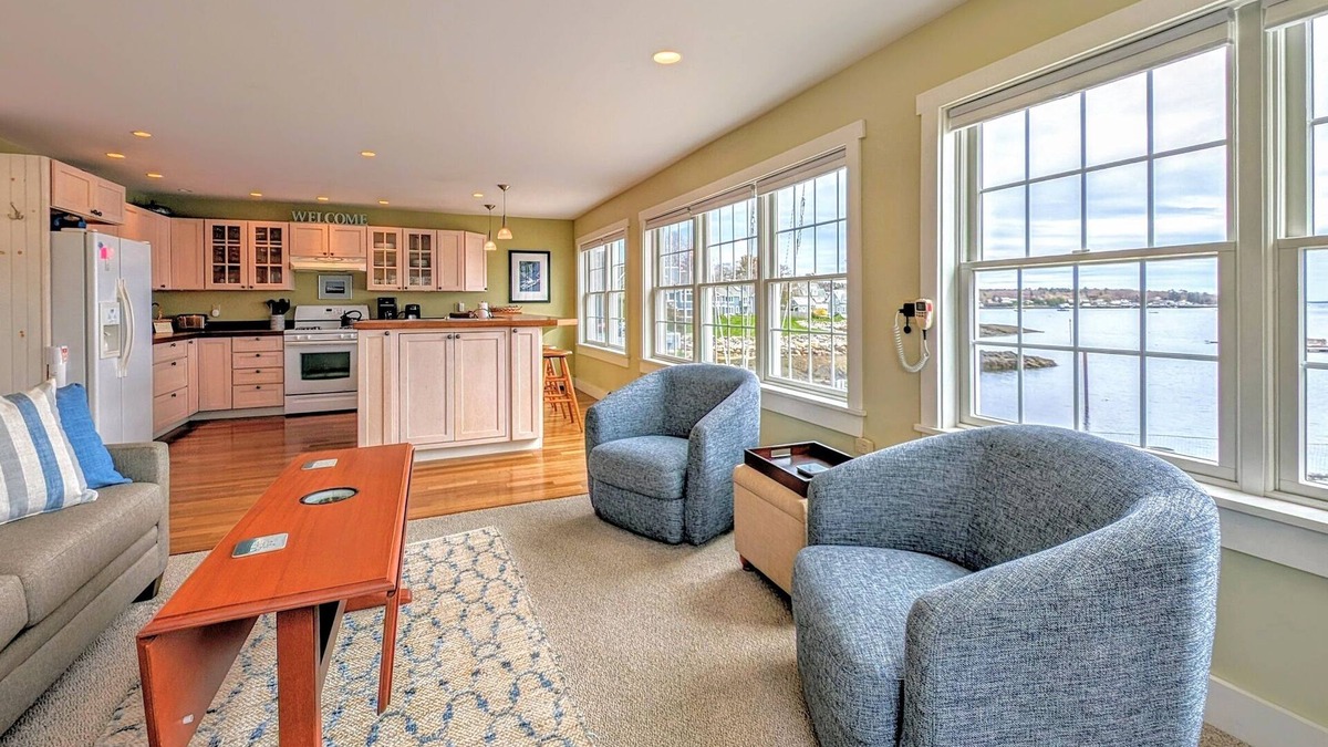 Boothbay Harbor Apartment | Sail Loft - Upscale Oceanfront on a Pier near BBH!
