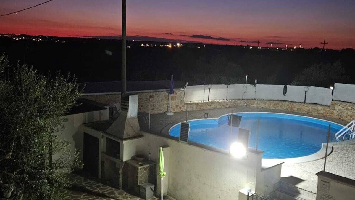 Tiggiano Apartment | Salentiggiano Villa Ulivo With Swimming Pool: MONO BLUE 2/4 bedn