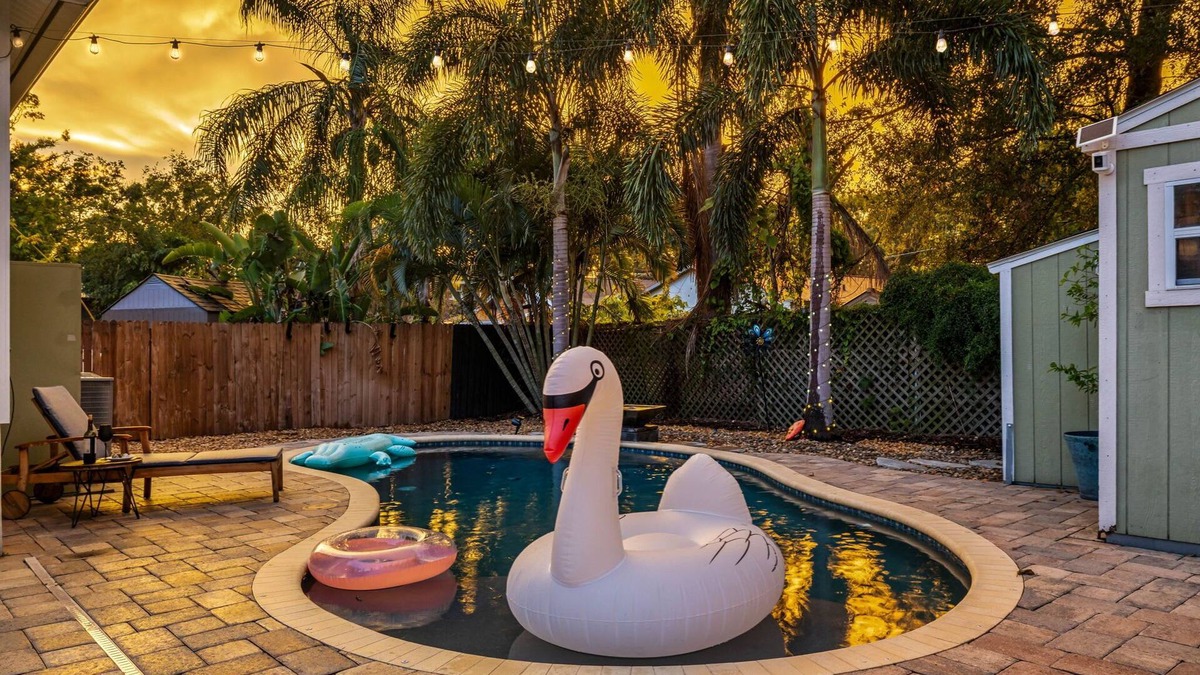 South Seminole Heights House | Salt & Sol | Luxe 3/2 + Fenced Yard + Heated Pool