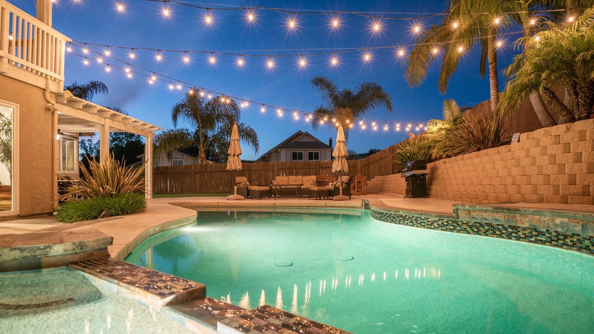 Rancho Penasquitos House | San Diego Family Getaway | Spa, Pool, and Patio