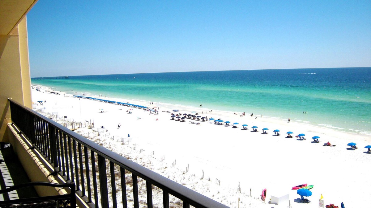 Fort Walton Beach Condo | SD708: Designer Decorated, Spacious, TOP Flr, Beach FRONT Condo, 30' balcony