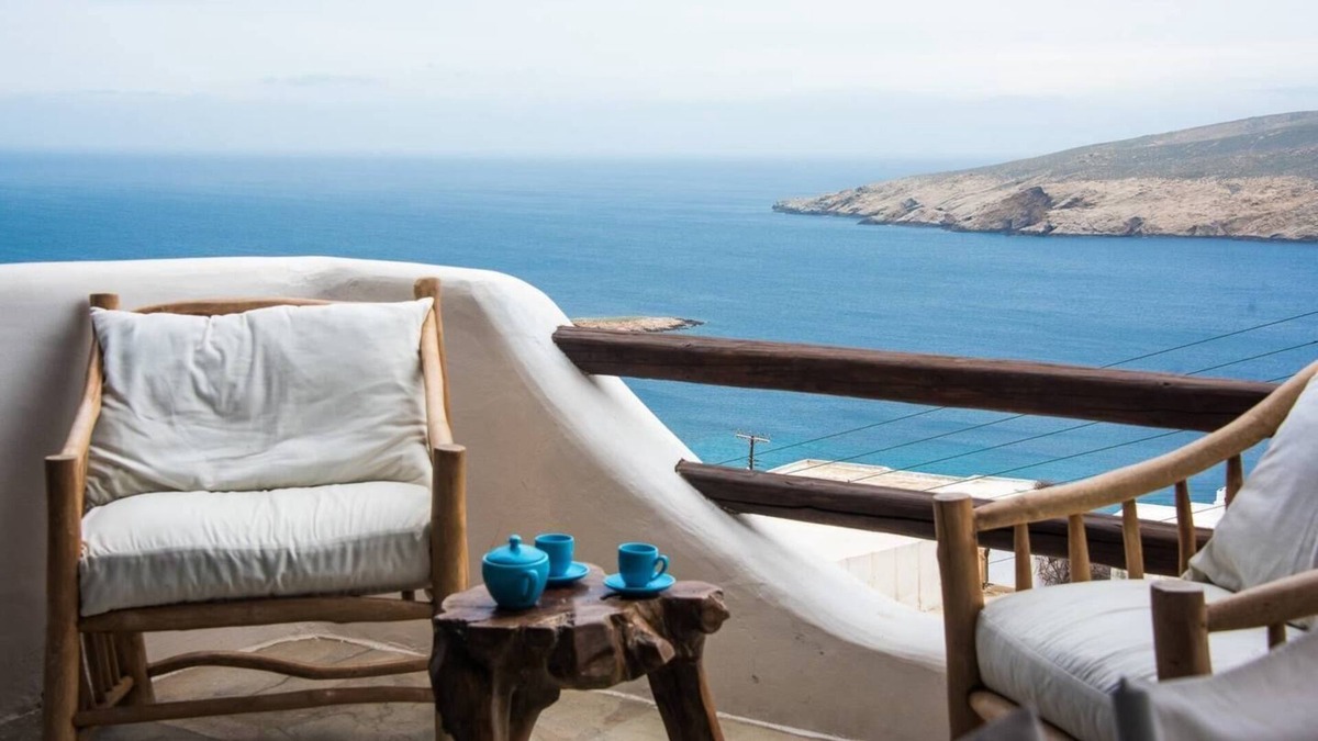 Agios Sostis Apartment | Sea Breeze Balcony of Mykonos