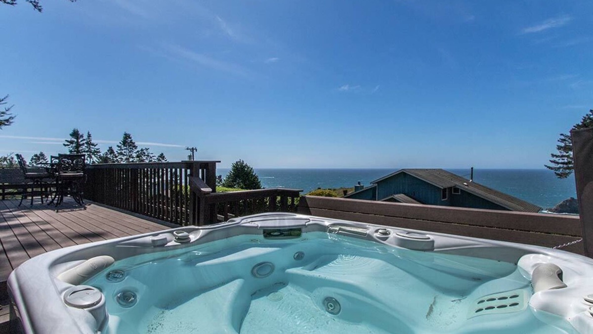 Trinidad House | Seawood Vista - Ocean & Redwood Views w/Hot Tub!
