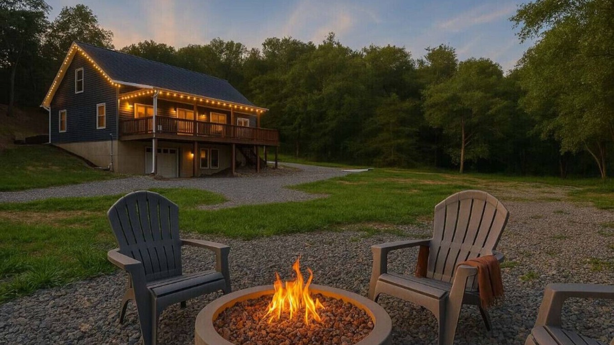 Strasburg Apartment | Secluded Cabin Escape Hot Tub & Games 13 Acres