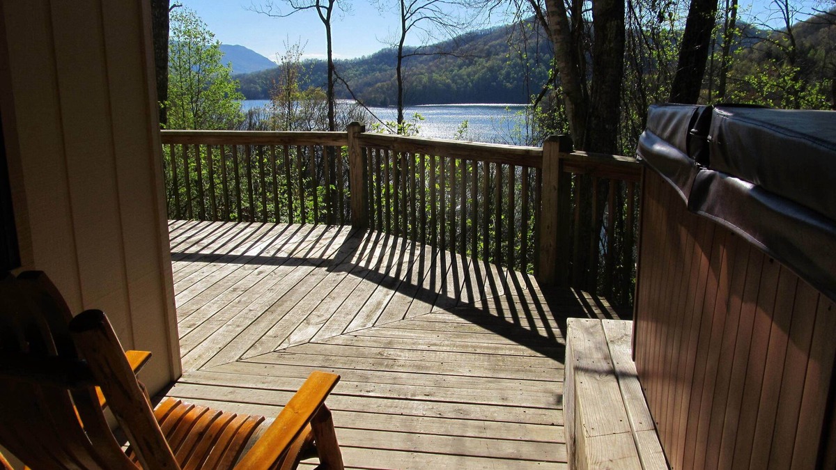 Topton Cabin | Secluded, lake view with hot tub, billiards, ping pong & hammock