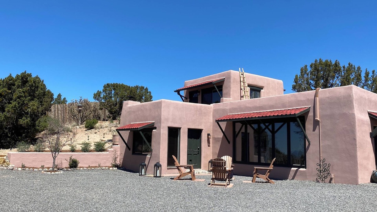Santa Fe House | Secluded, modern adobe home just 4.9 miles from the historic Santa Fe Plaza.