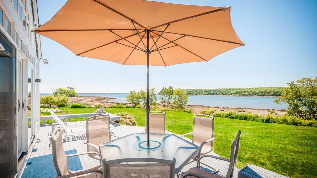 Stockton Springs House | Secluded Oceanfront with Private Beach & Island