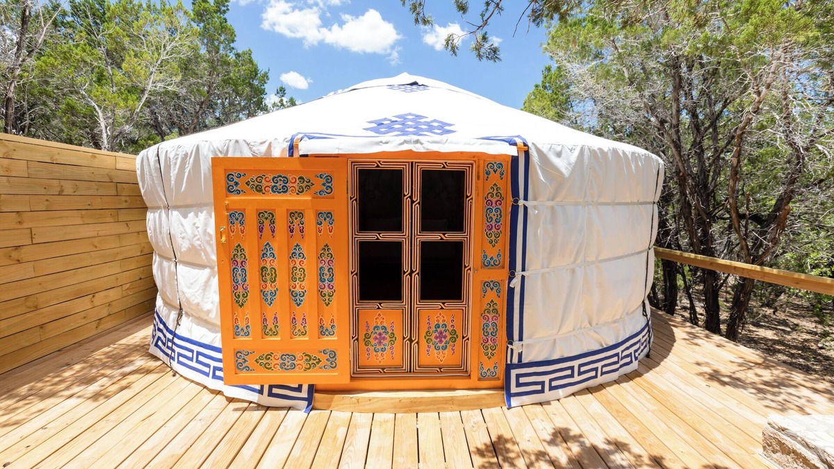 Dripping Springs Cabin | Secluded, Romantic Yurt w/Hot Tub at The Yurtopian - "Dottie"