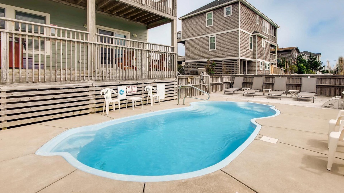 Waves House | Semi-Oceanfront Home in Waves w/Private Pool, Hot Tub, Game Room, Luggage Lift