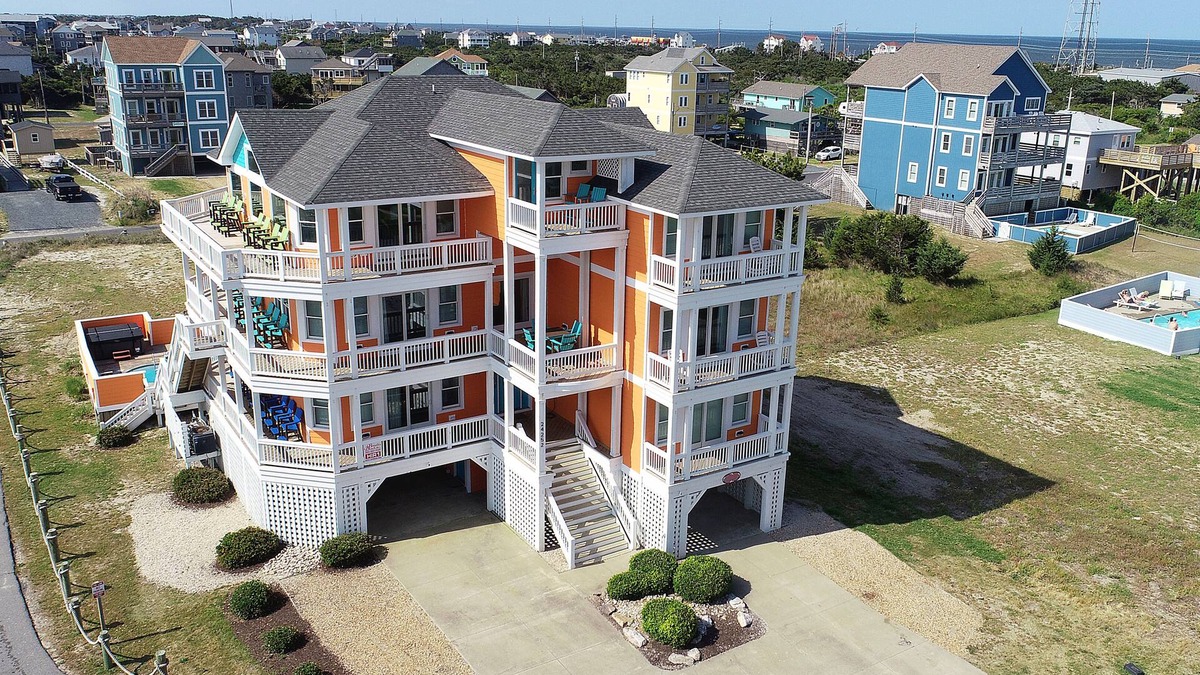 Kinnakeet House | Semi-Oceanfront, Pool, Theater, Elevator, Stunning Ocean Views