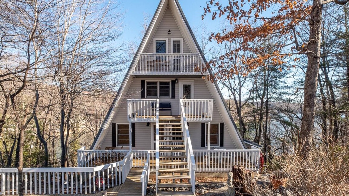 Lake Lure House | Serene Lake Lure A-Frame With Mountain & Lake Views
