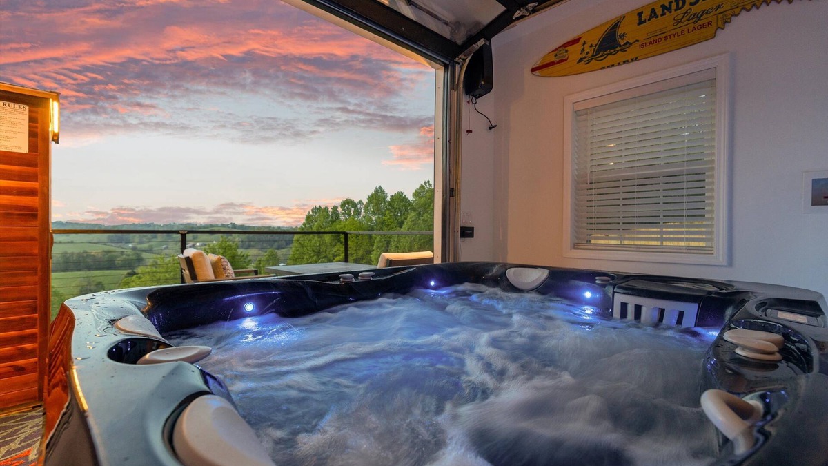 Sharps Chapel Villa | Serenity Villa: Luxurious Retreat with Hot Tub, Rooftop Deck & Mountain View's