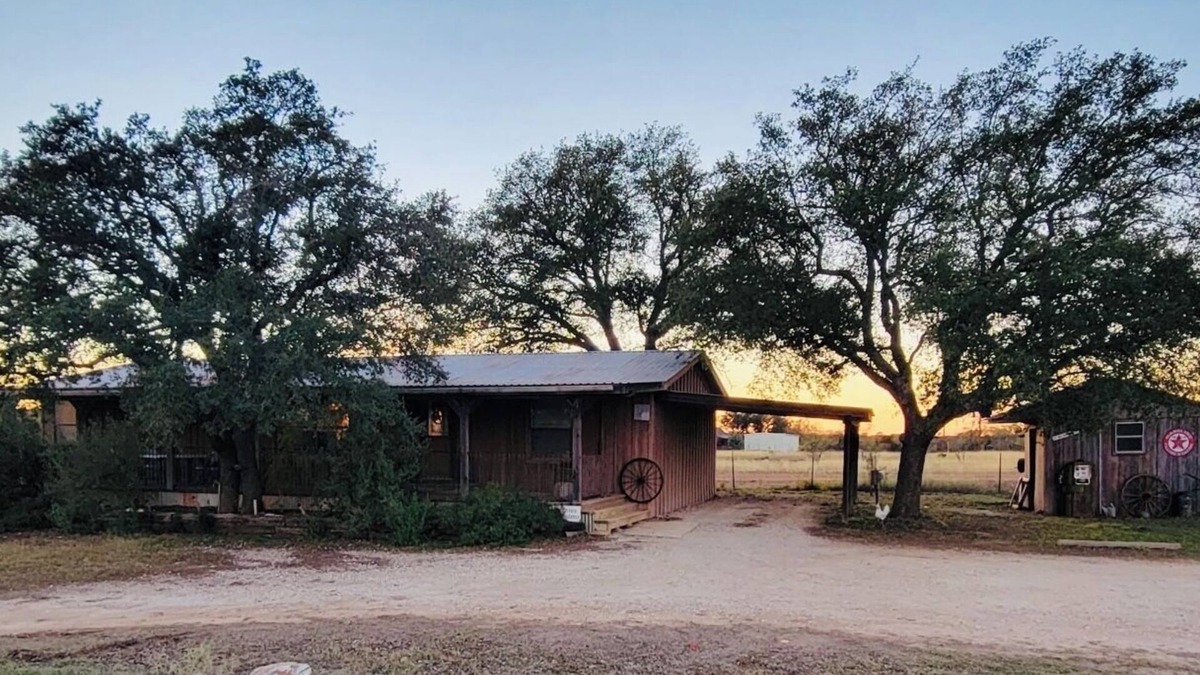 Fredericksburg Cabin | Shady House with River Access & Donkeys!