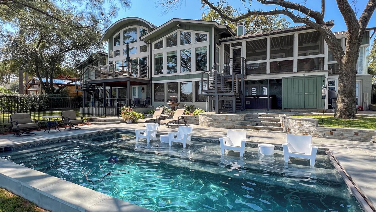 Star Harbor House | Simply Stunning! Elevated Lakefront Home with New Pool! Golf/Fire Pit/Dockhouse