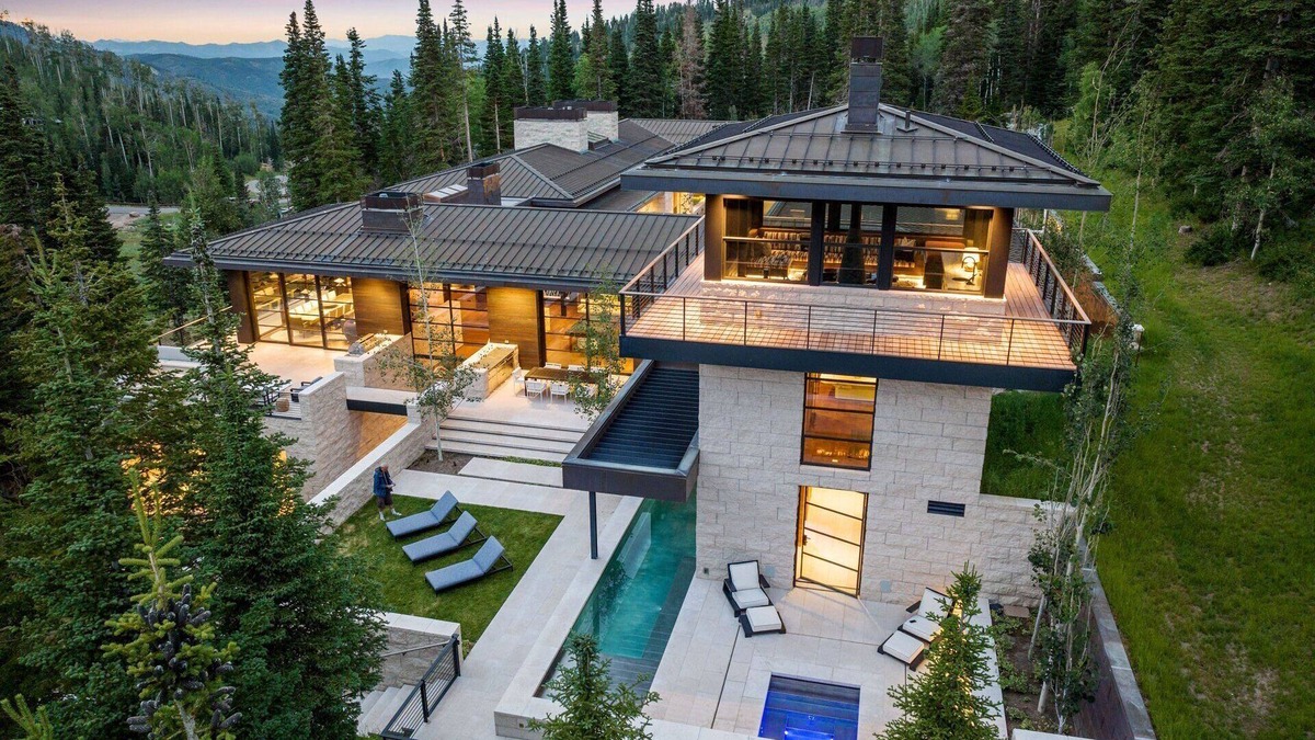 Park City House | Ski in out secluded mountain estate, salt water pool, spa room, private ski access