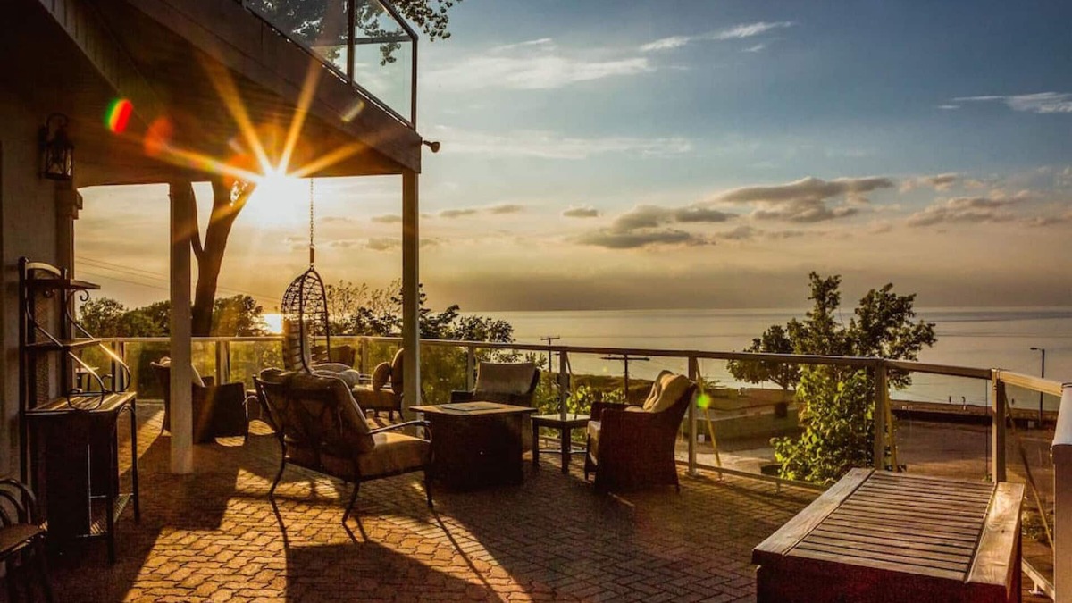 Portage Villa | Skyline Views, Hot Tub, Beachfront, Lavish Kitchen at Dunetop Villa