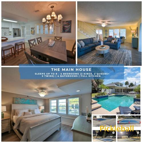 Varnum Park House | Sleeps 8 2King 1Queen 2twin Pool Pickleball Beach River