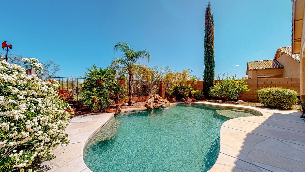 Tucson Mountain Sanctuary House | Snowbird-friendly home with WiFi, central AC, enclosed yard, pool, and patio