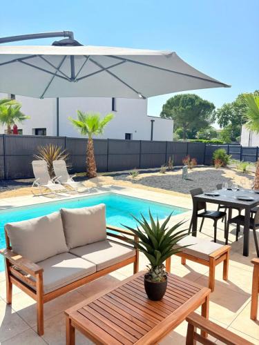 Teyran Villa | Somptueuse villa luxueuse piscine jacuzzi