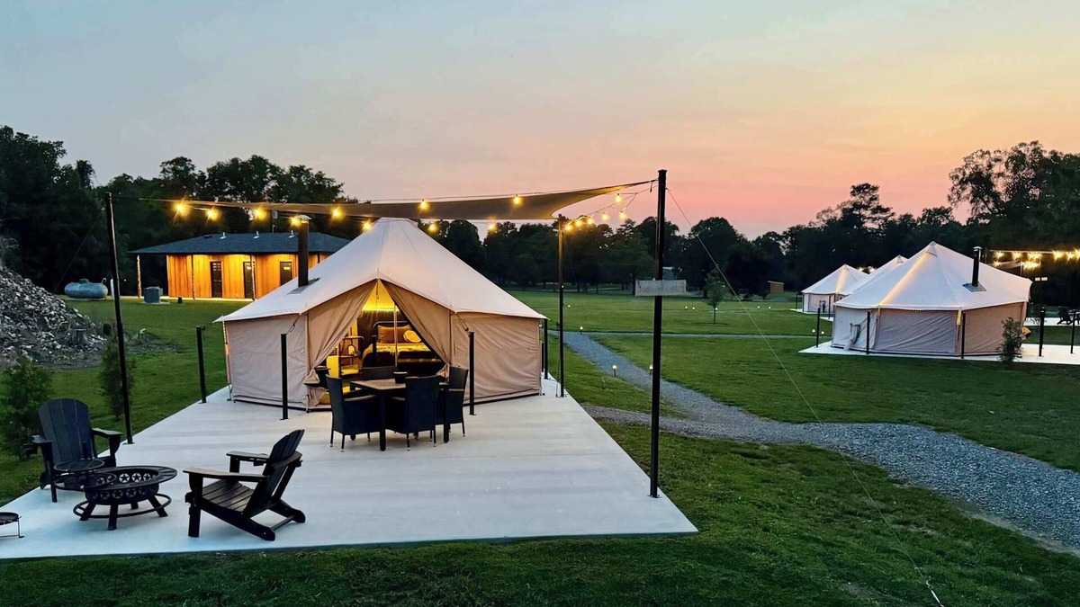 Tahlequah House | Southern Pine- Glamping @ The River Bluff Cabins