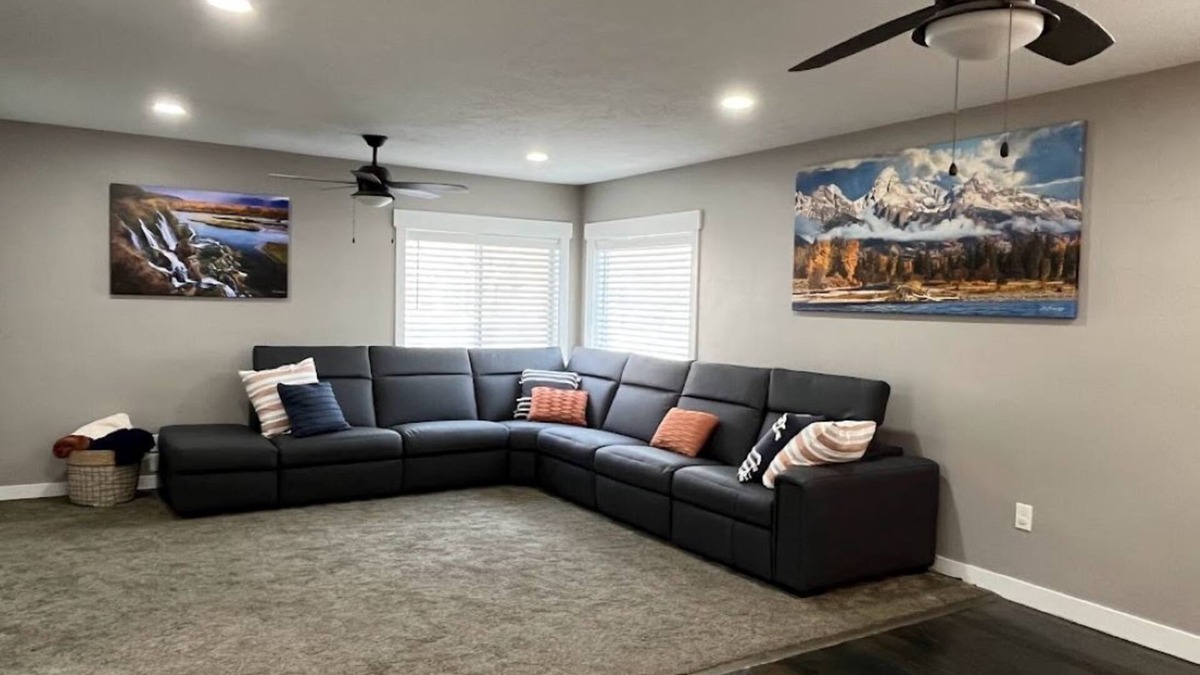 Ririe House | Southfork home sleeps 12 private setting w/hot tub