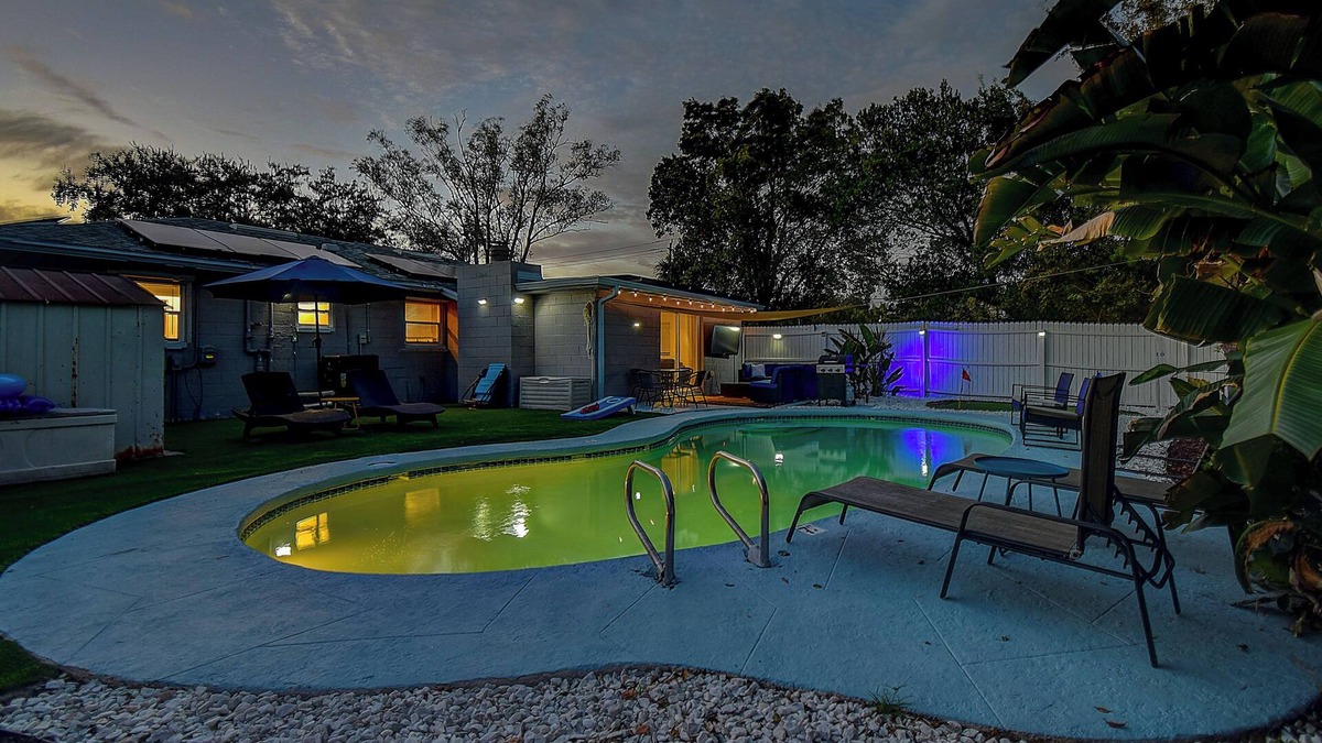 Sun Bay South House | Spacious 3BR Tampa Home, Heated Pool, Fun Backyard