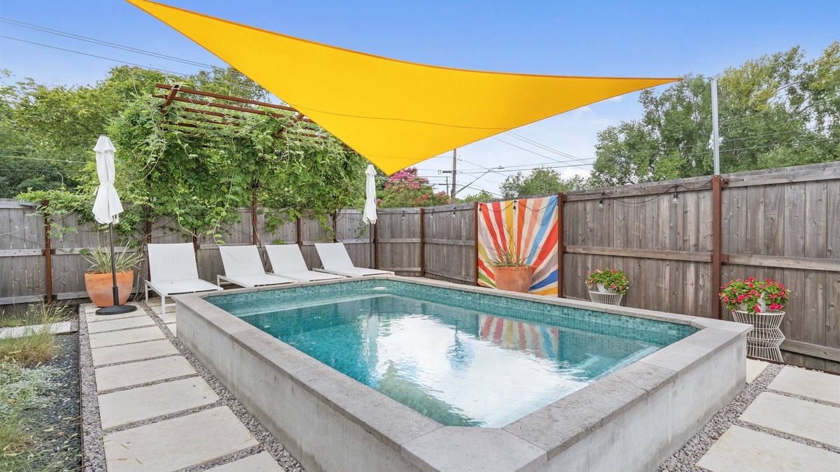 South River City House | Spacious Bungalow Oasis + Heated Pool + Parking 1 block from South Congress