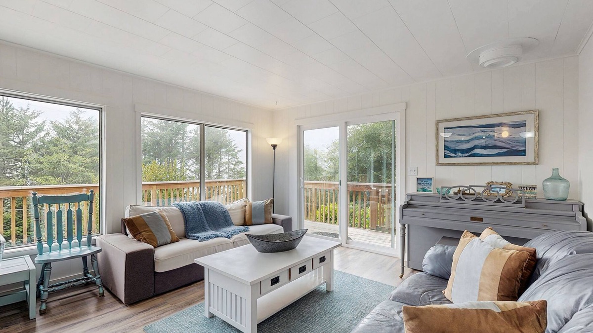Rockaway Beach House | Spacious dog-friendly home with ocean views, full kitchen, washer & dryer