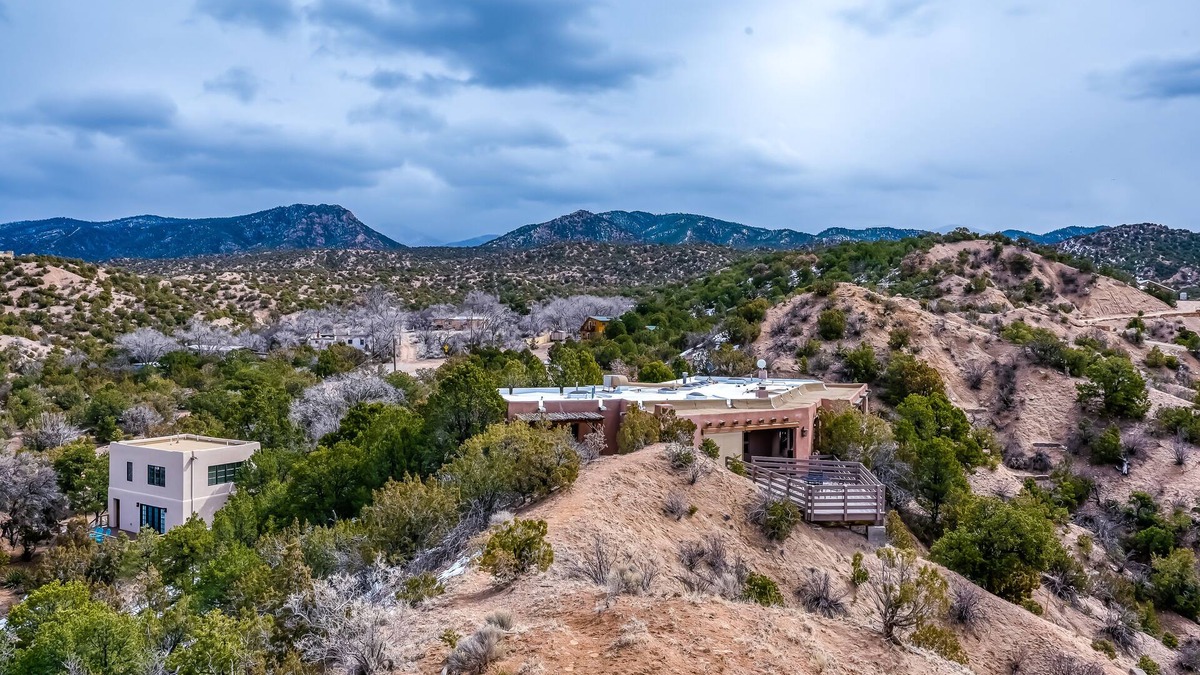 Santa Fe House | Spacious home & guest house with large patio, incredible views, & wood fireplace