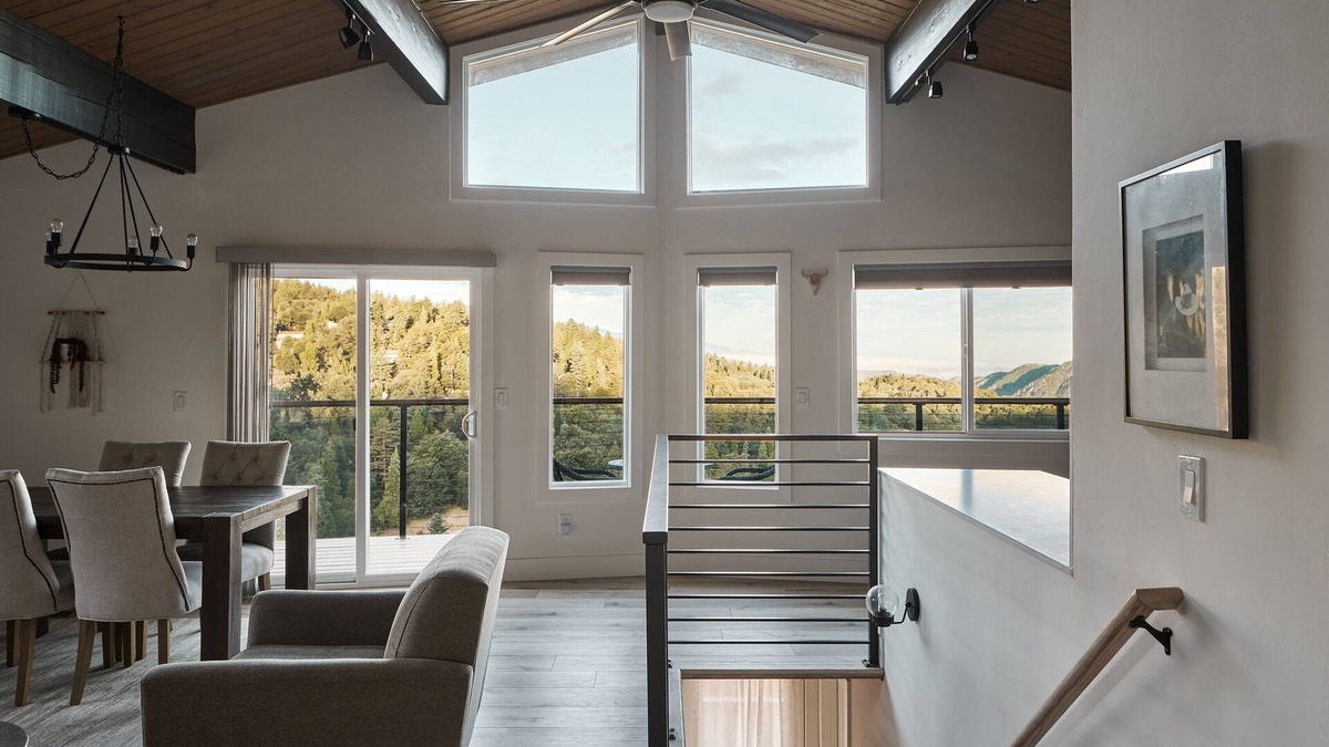 Crestline House | Spacious home with modern finishes, beautiful views, 2 decks & fireplace