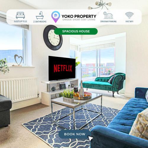 Fenny Stratford House | Spacious House - Close to City Centre - Free Parking, Fast Wifi, Smart TVs with Netflix by Yoko Property