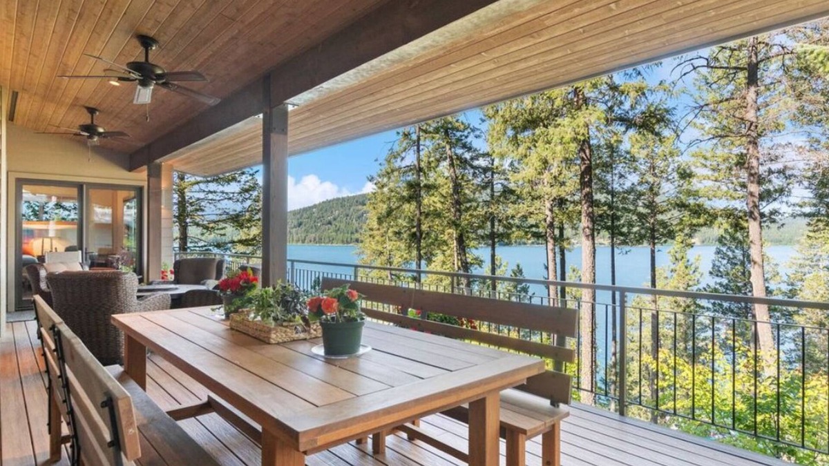 Whitefish House | Spacious Lakefront home in charming Whitefish with fitness room, sauna, hot tub.