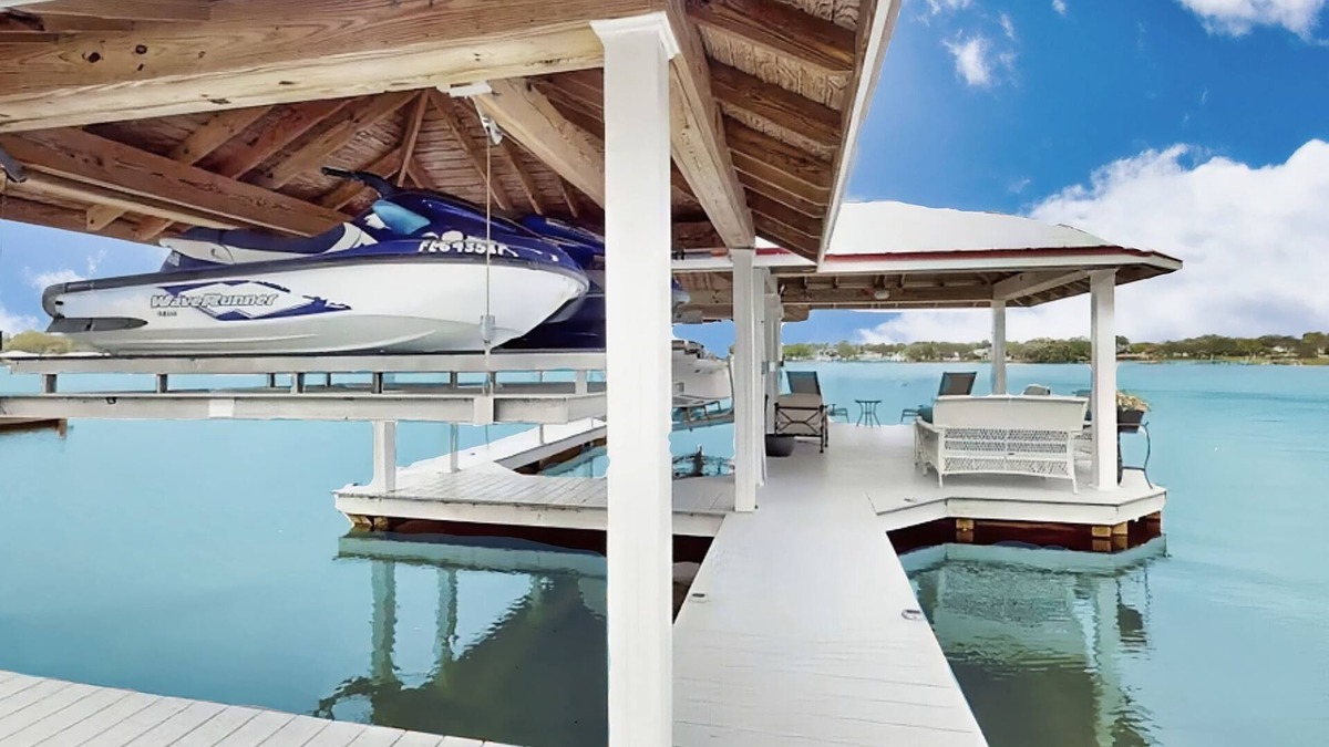 Lake Placid House | Spacious lakefront house with private dock , gas grill, deck and patio