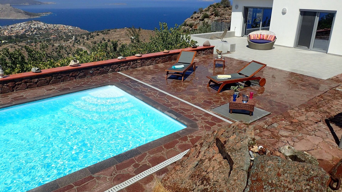 Kontos Villa | SPACIOUS - LUXURIOUS ART VILLA SEA VIEW WITH POOL AND GORGEOUS SUNSET!