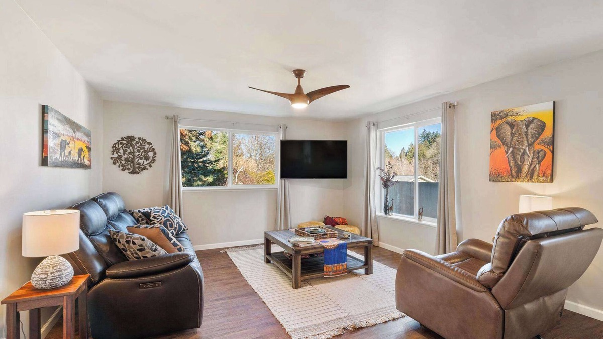 Olympia House | Spacious Retreat with Hot Tub, Patio, & King Bed